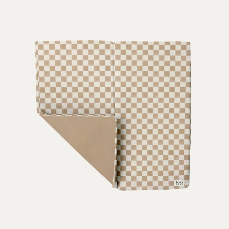 Checker Toffee Organic Cotton Mat