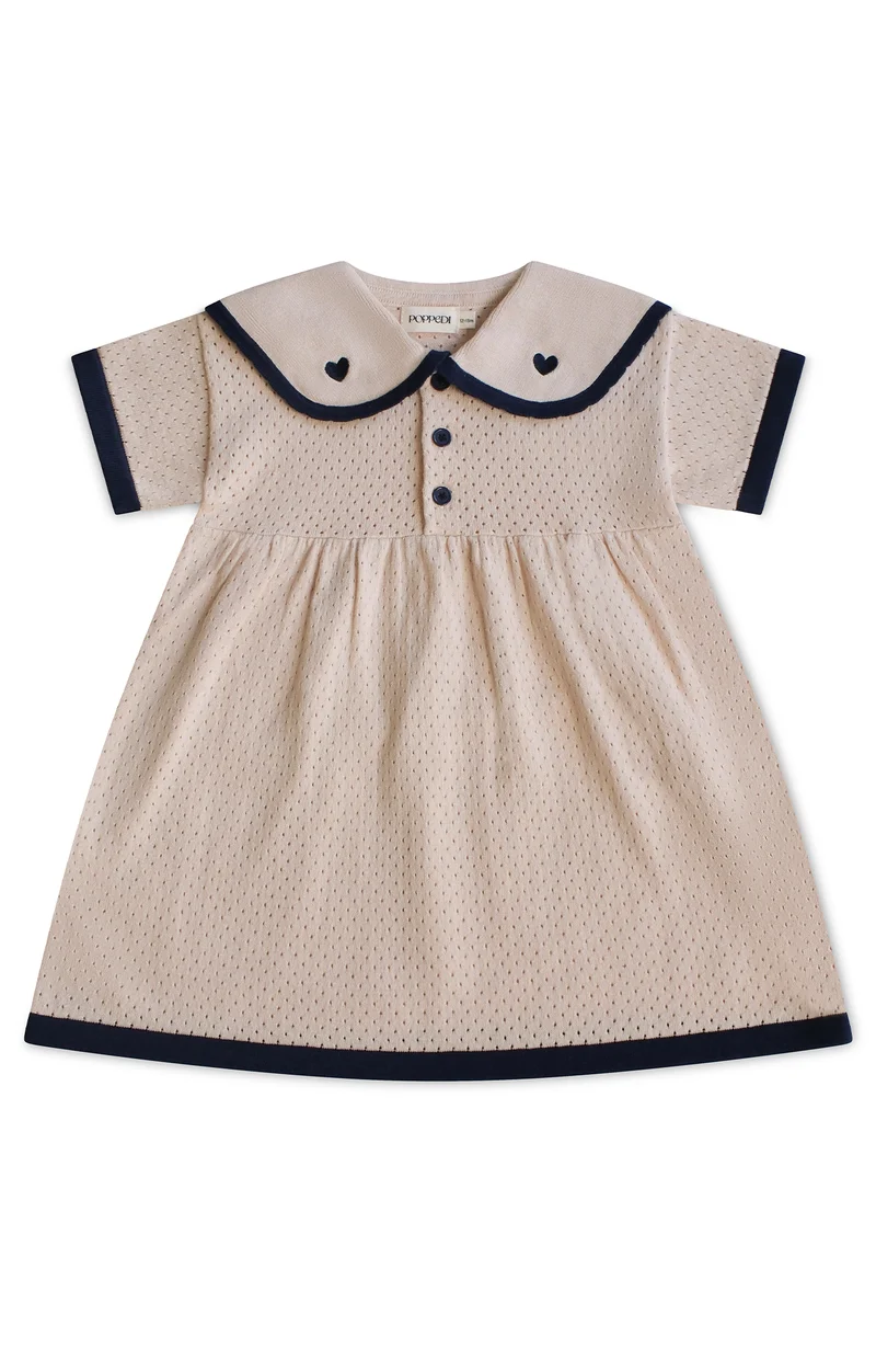 League Sail Dress - Sand/Navy