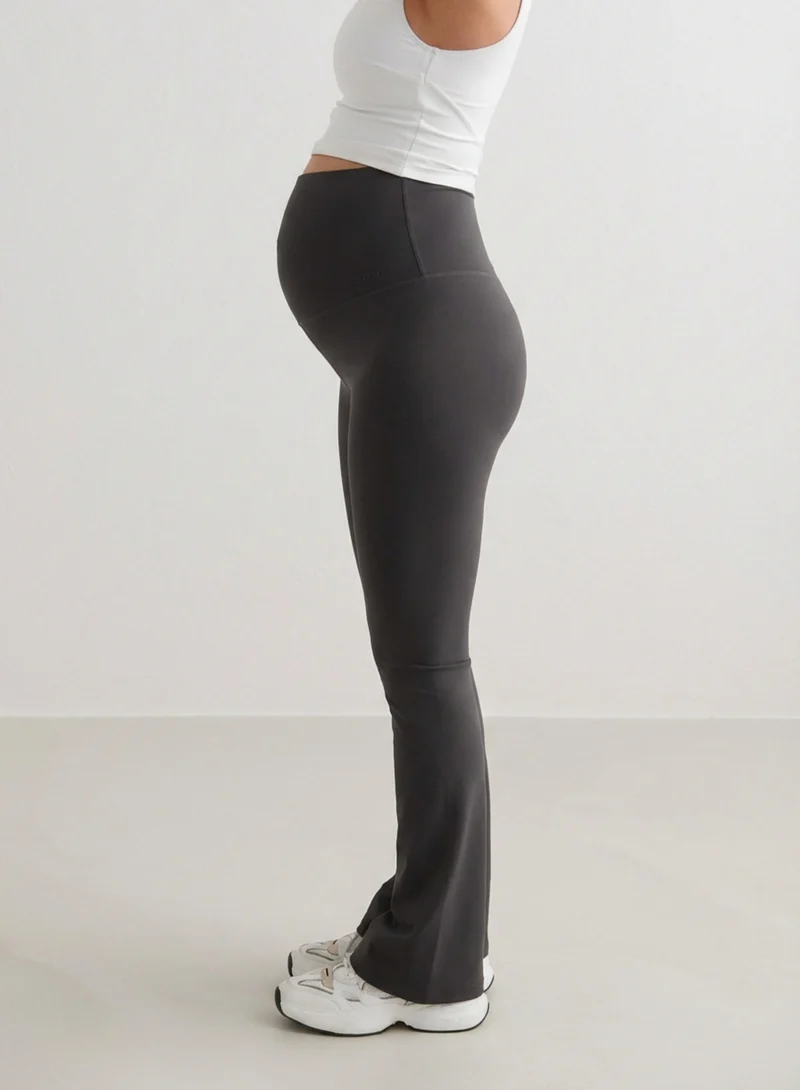 Shadow Grey Sense Maternity Flare Tights