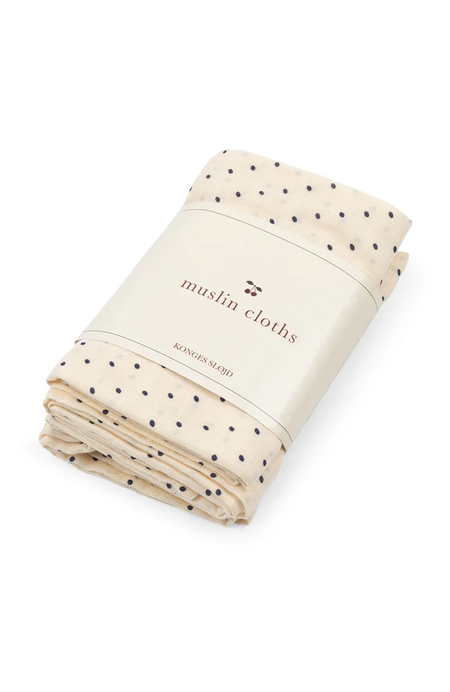 3-pack Muslin Cloth - Estate Dot
