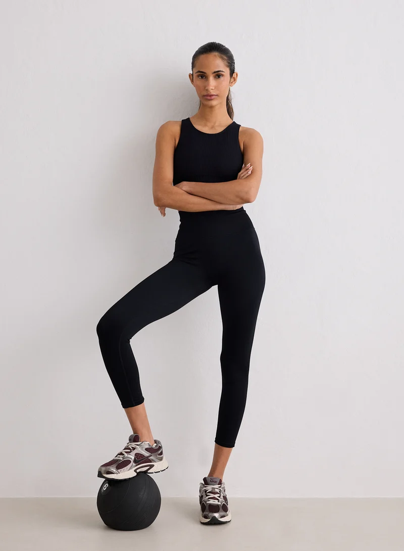 Black Shape Seamless 7/8 Tights