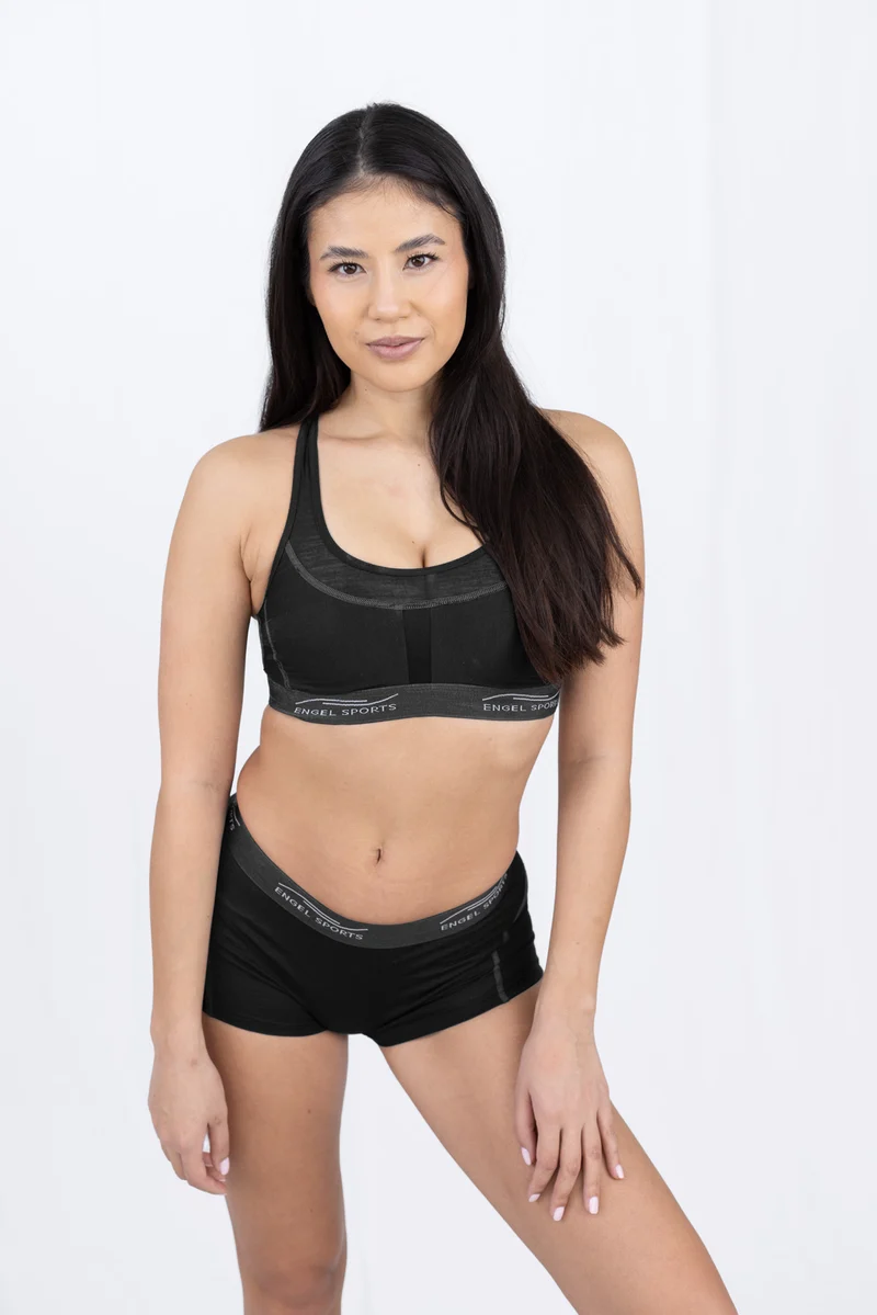 Engel Sports - dame - sports bh - sort
