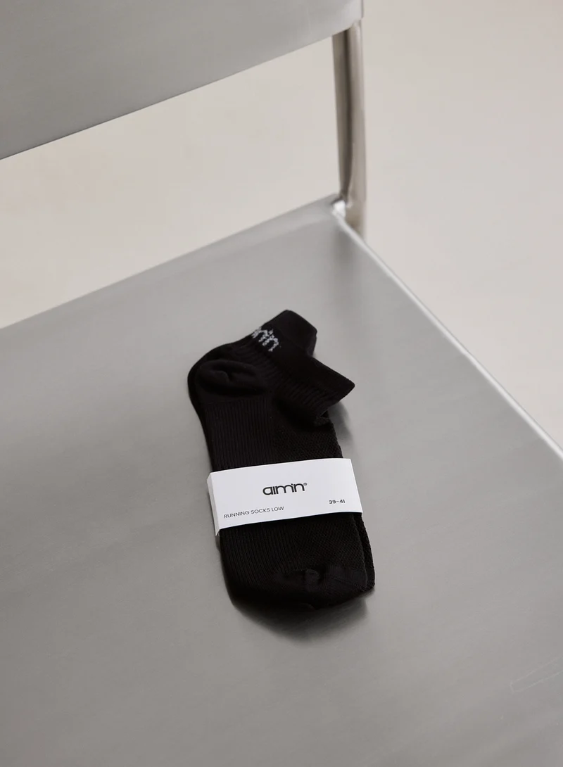 Black Running Socks Low