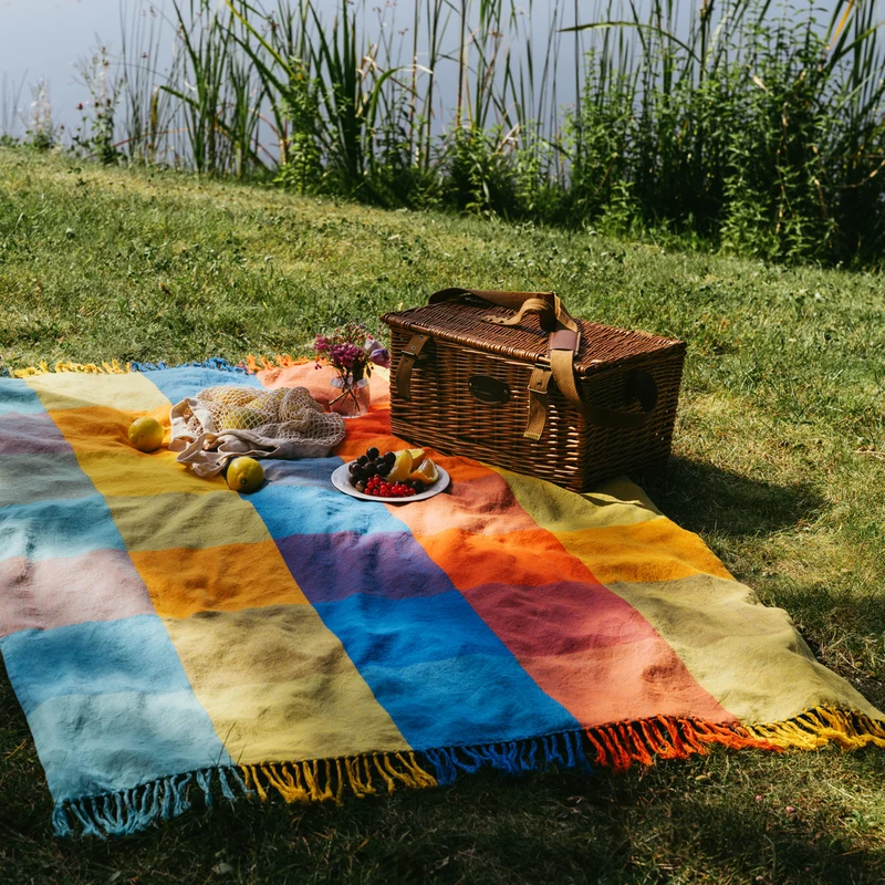 Living Crafts - stort strandtæppe - 160 x 120 cm.
