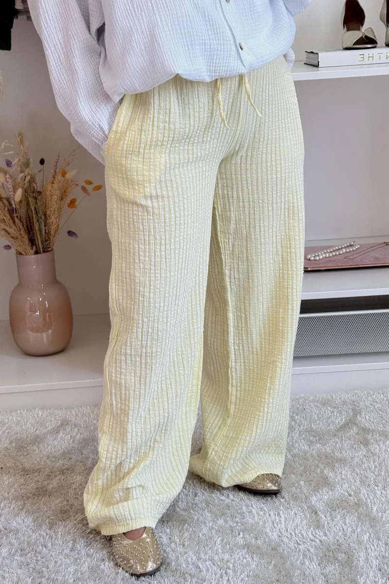 A-bee - Stella Pants - Light Yellow