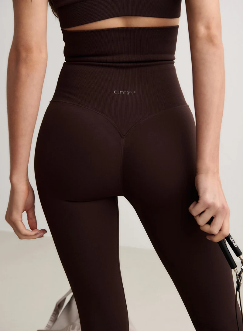 Chocolate Shape Seamless Core Control Tights
