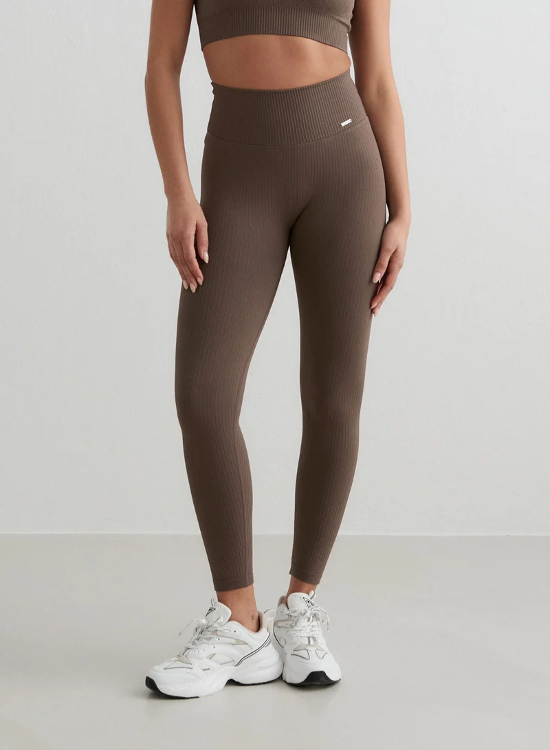 Macchiato Ribbed Seamless Tall Tights
