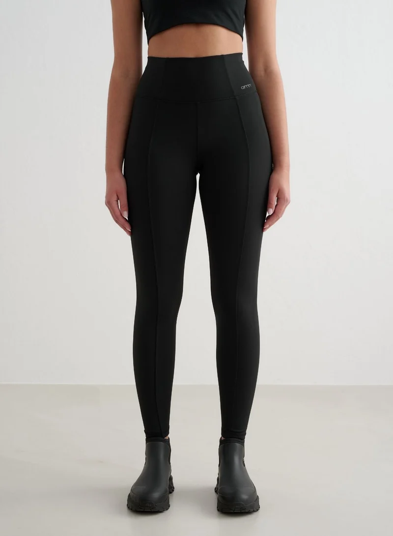 Black Warming Pintuck Tights
