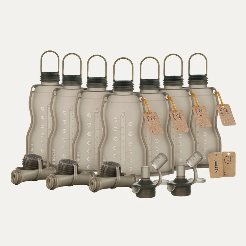 Silicone Milk Storage Bag & Sippy Spout Combo