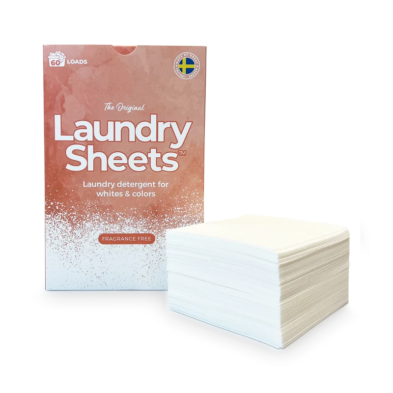 Laundry Sheets - vaskemiddel i ark - 60 stk. - duftfri
