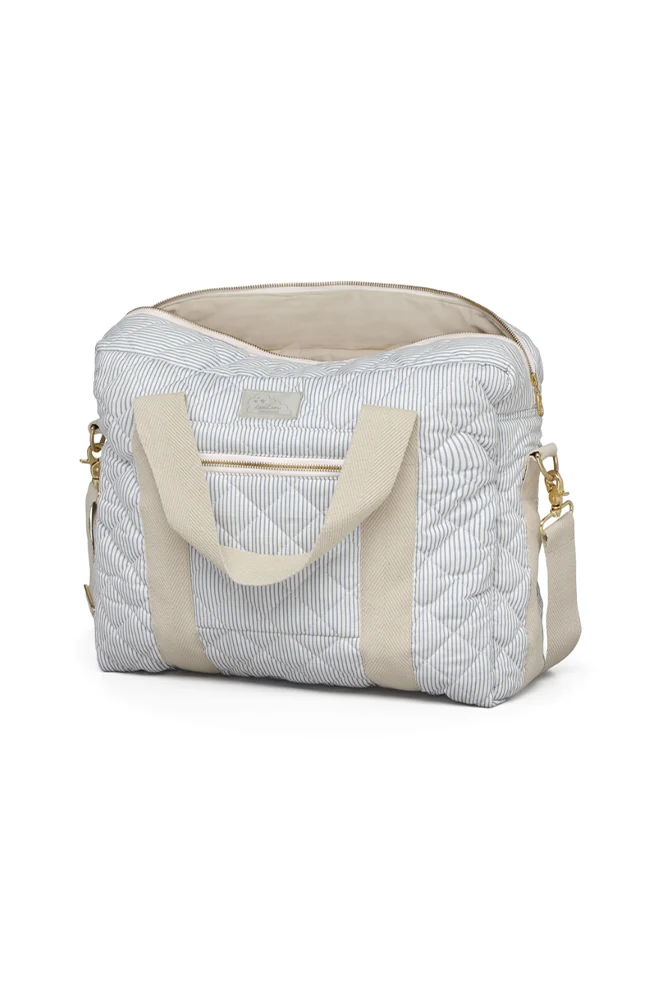 Changing Bag w/pram straps - Classic Stripes Blue