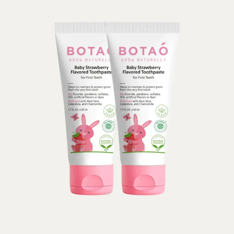 Fluoride Free Baby Toothpaste | Strawberry Flavored - Organic