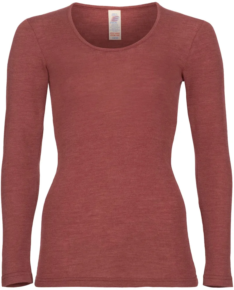 Engel - dame langærmet t-shirt - uld & silke – kobber