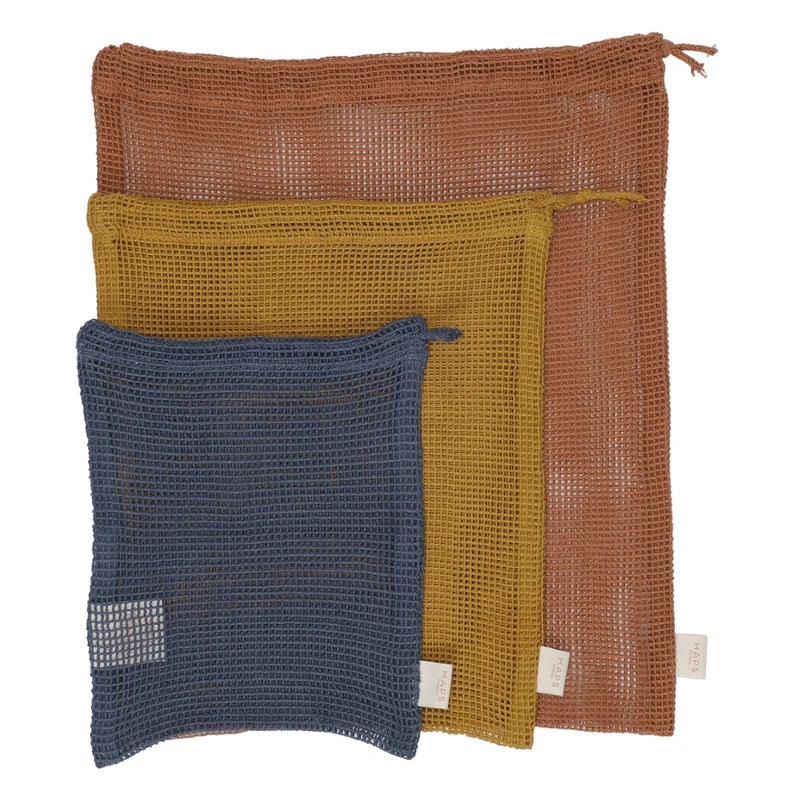 Haps Nordic - 3-pak mesh bag - netposer - frugtnet