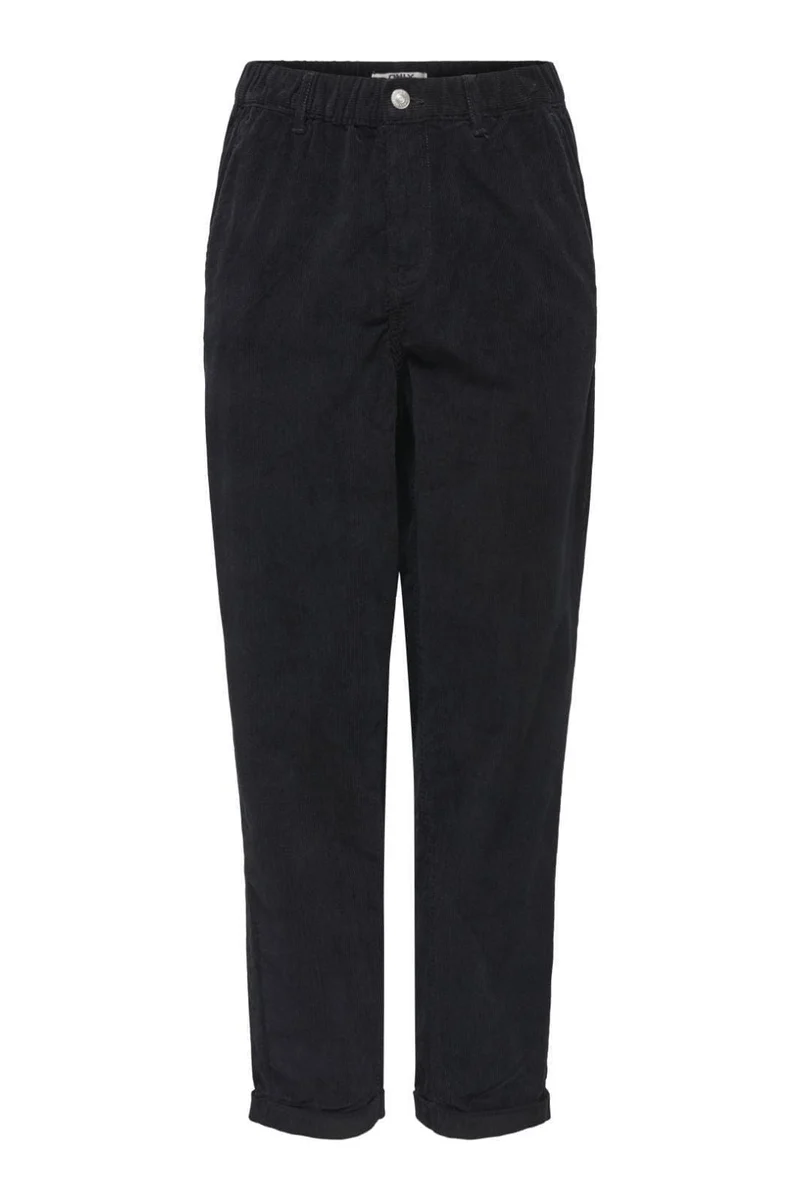 Only - Onlflora Ela Cord Carrot Pant - 4884687 Black