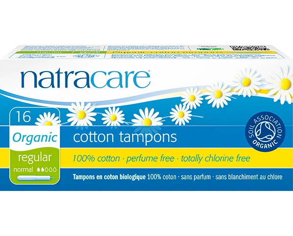 Natracare - tampon - m. indføringshylster - regular - 16 stk.