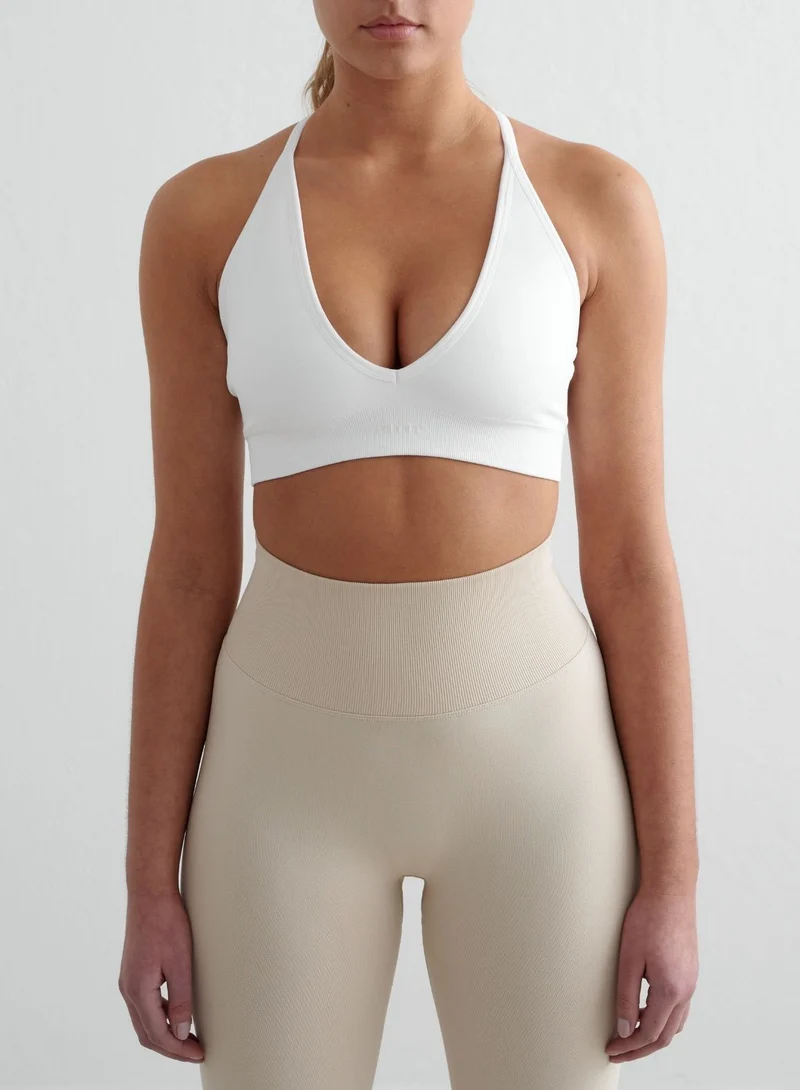 White Shape Seamless Cross Back Bra