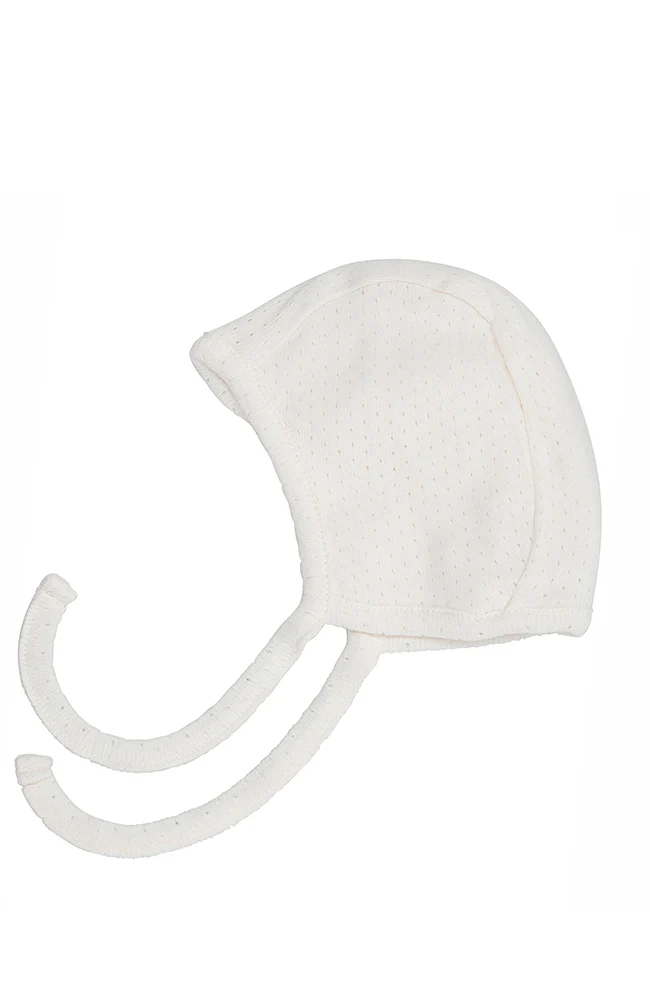 Newborn Bonnet - Offwhite Pointelle