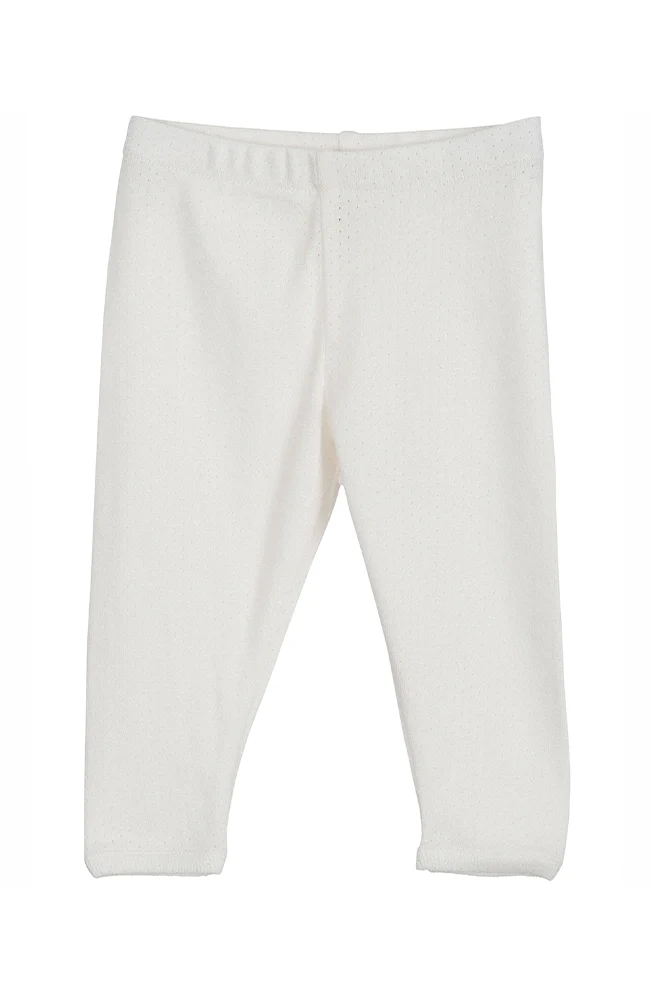 Baby Leggings - Offwhite Pointelle