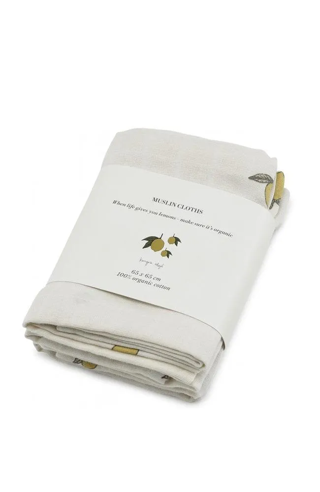 3-pack Muslin Cloth - Lemon