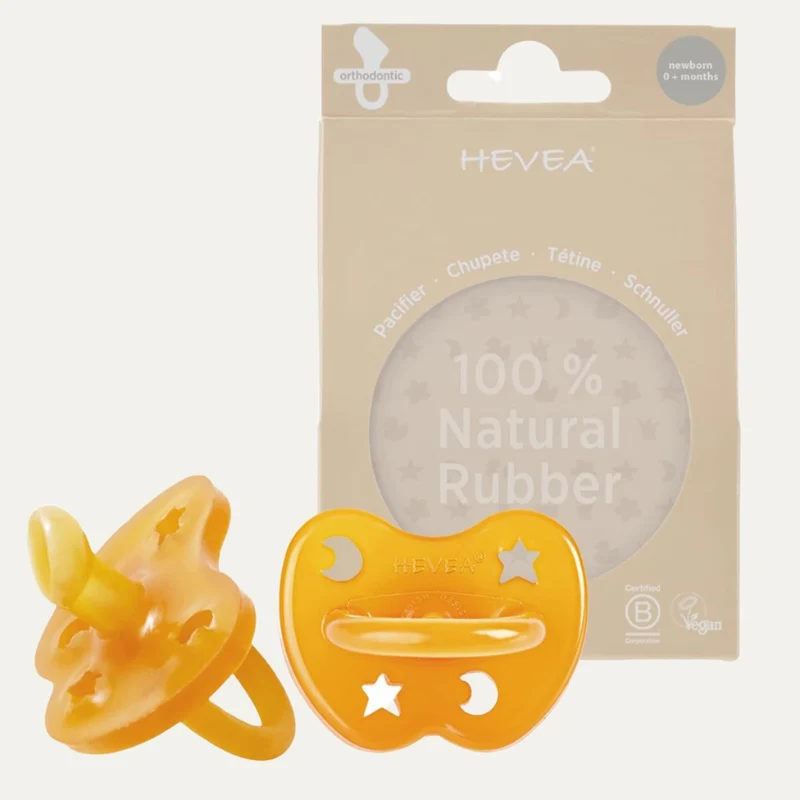 Natural Rubber Pacifier Orthodontic Newborn 0+ Months (2Pack)
