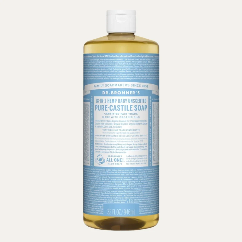 Unscented Pure-Castile Liquid Soap
