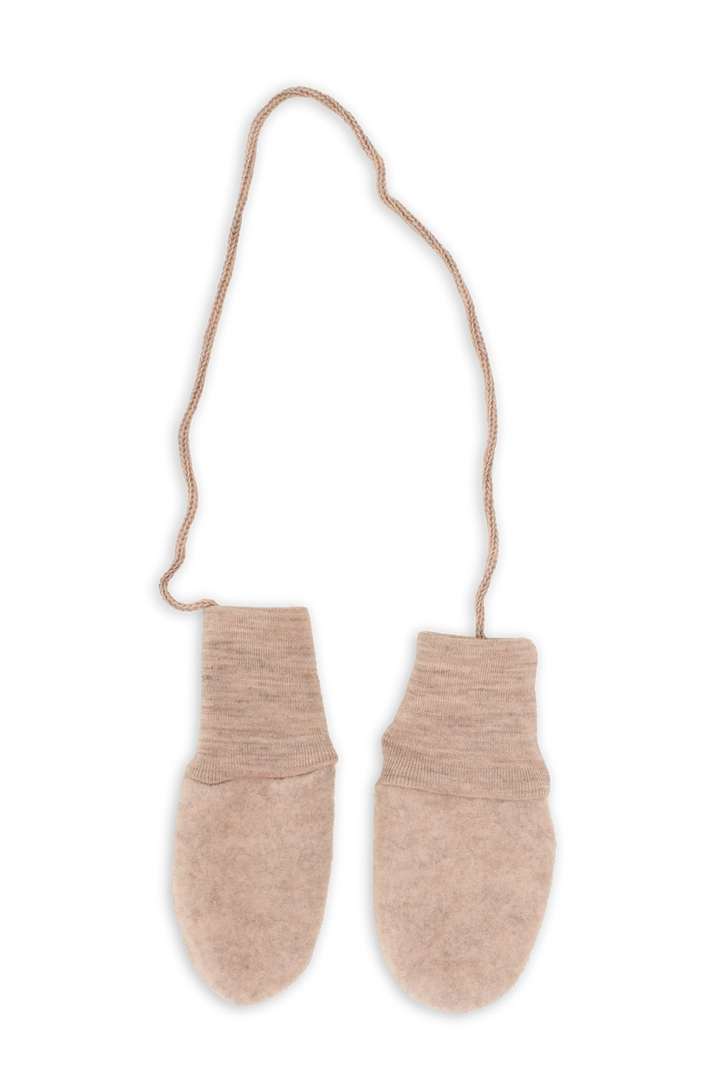Engel - babyvanter i uldfleece - sand - one size