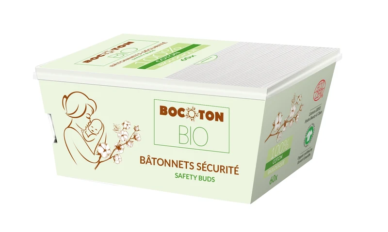Bocoton Bio - økologiske baby vatpinde - 60 stk.