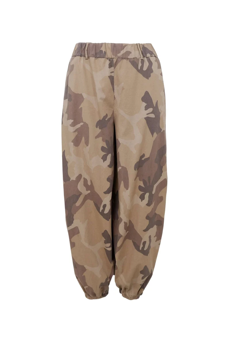 Black Colour - Bcally Balloon Pant 41202 - Brown Camouflage