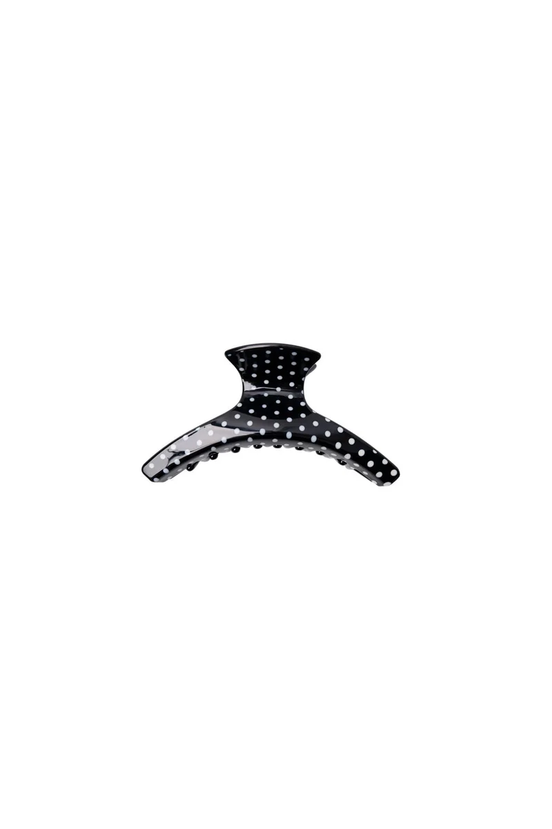Black Colour - Bcmaze Hair Claw 6077 - Black Dot