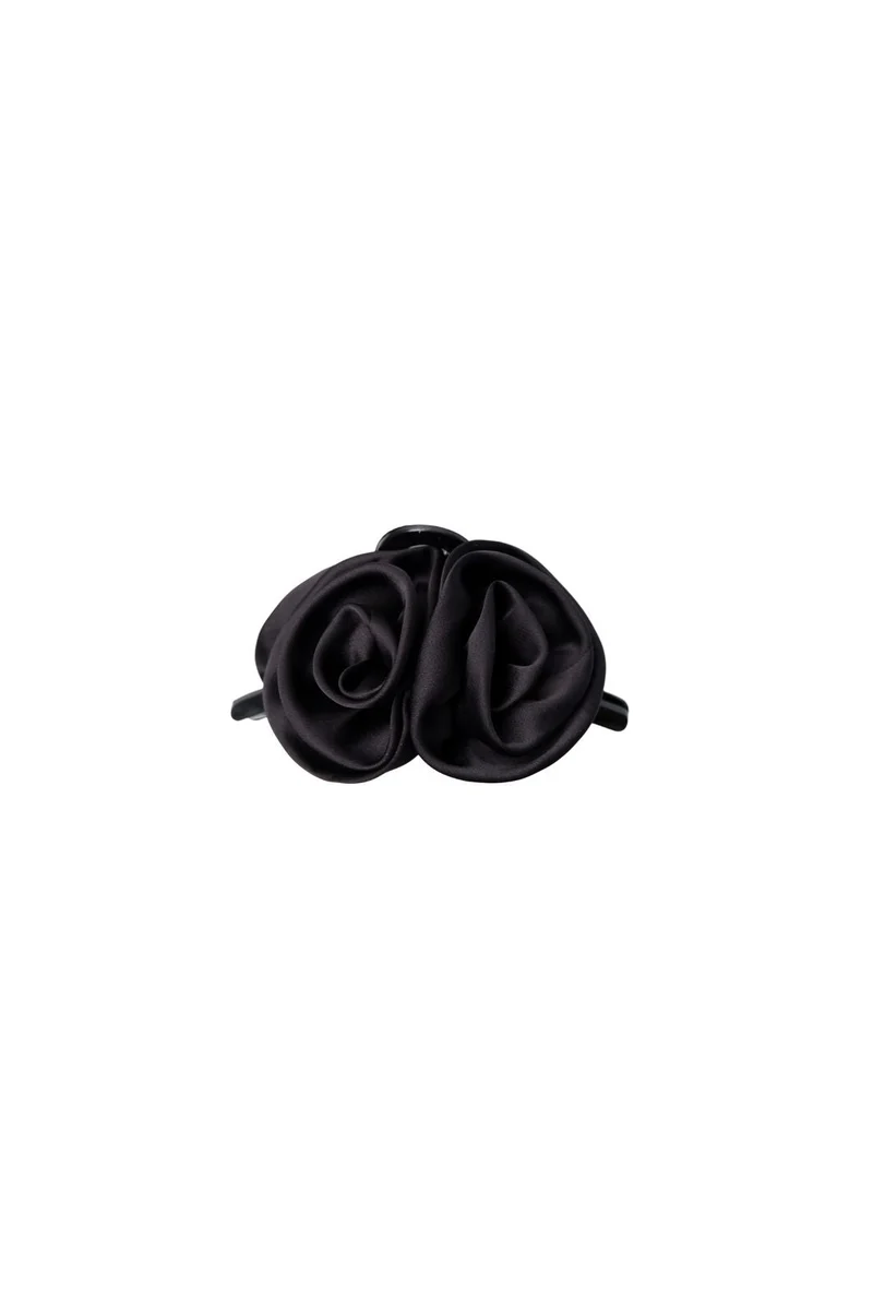 Black Colour - Bcfina Flower Hair Claw 6067 - Black