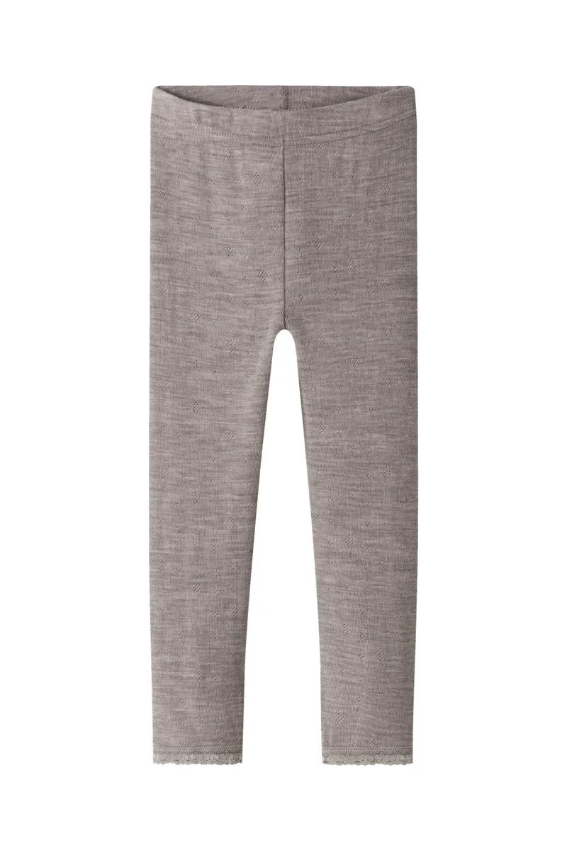 Name It - Nmfwang Wool Neddle Legging Solid - 4738247 Satellite