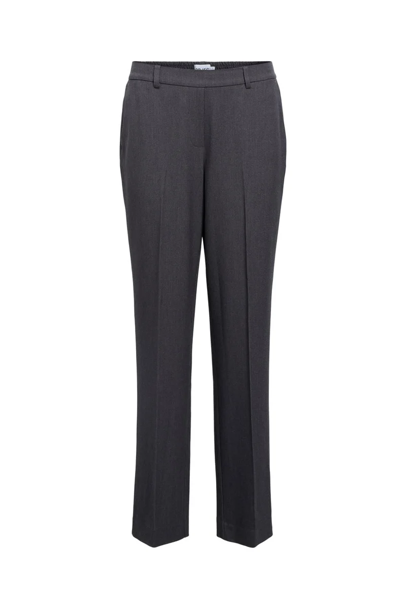 Object - Objlisa Straight Pant - 4886360 Medium Grey Melange