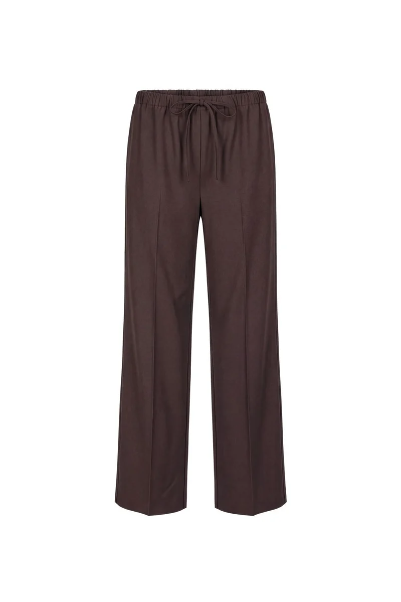 Object - Objlisa Tie Wide Pant - 5191829 Seal Brown