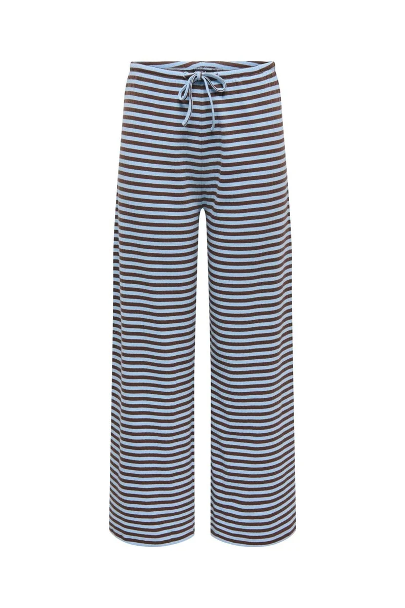 Only - Onlaida Striped Pant - 5229062 Chicory Coffee Chambray Blue Stripe