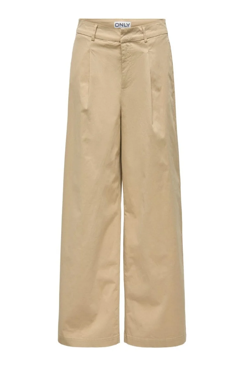 Only - Onlliana X Wide Pleat Pant Ox - 4933750 Travertine