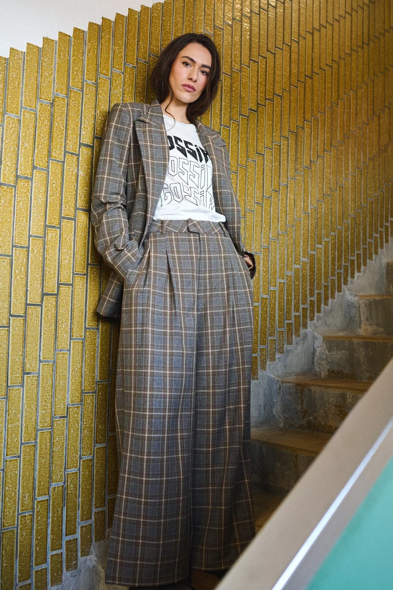 Gossia - Emilinego Pants G3261 - Brown Checks