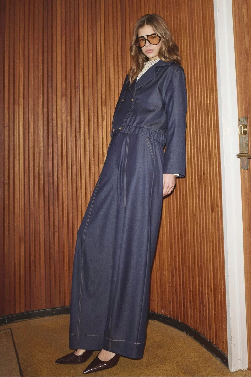 Co´Couture - Terrycc Barrel Pant 500107 - 45006 - Navy Denim