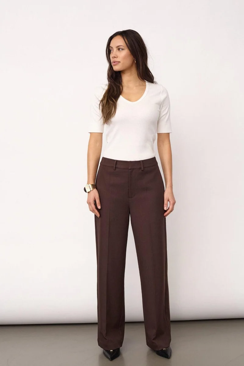 Co´Couture - Lunacc Wide Pant 500428 - 20003 - Dark Brown
