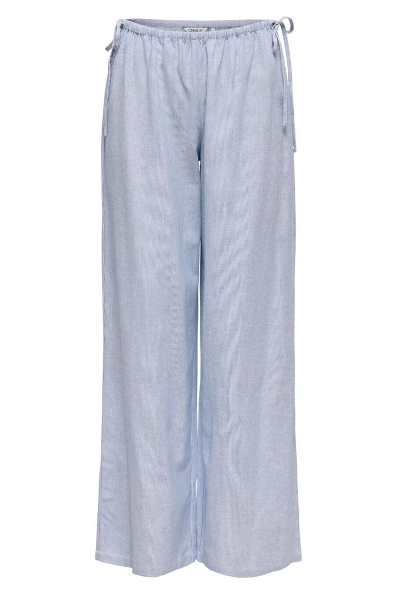 Only - Onlnata Life Bow Wide Stripe Pant - 4759970 Bright White W Regatta