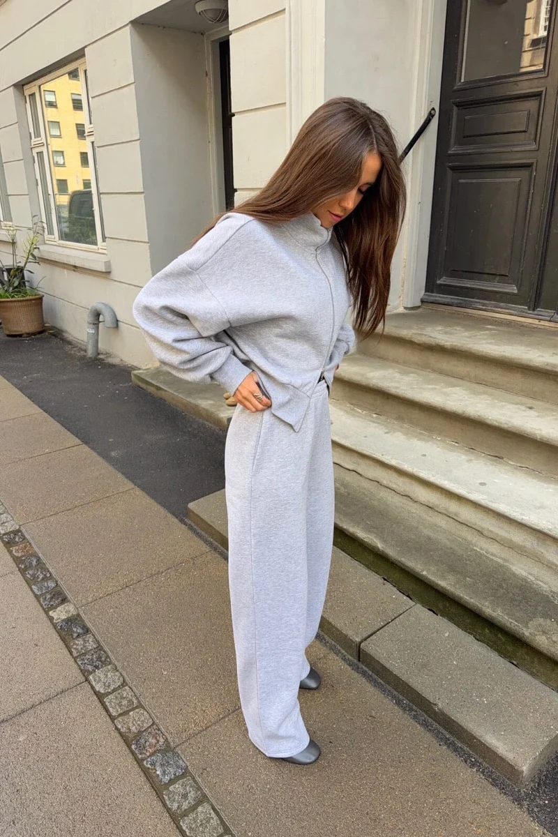Modström - Tiamd Straight Pants 59813 - 7087 - Grey Melange
