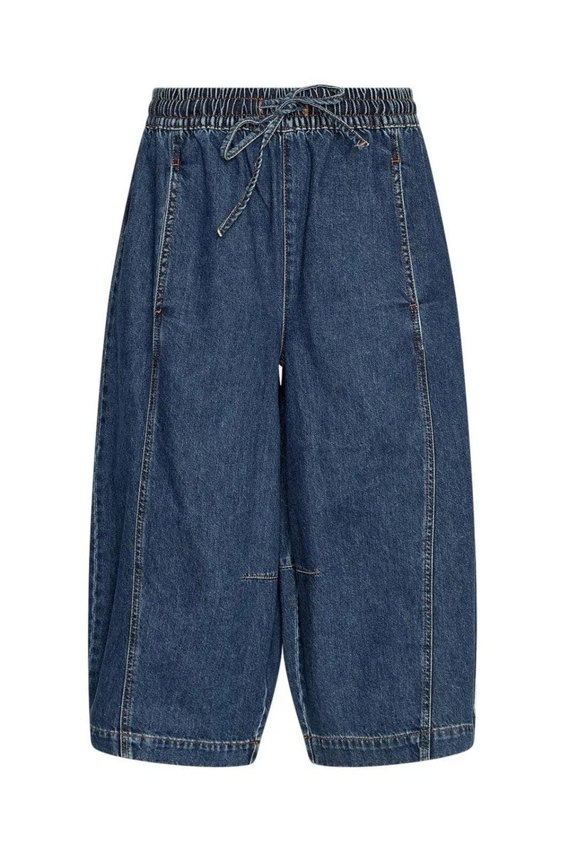 MSCH Copenhagen - Mschmanna Alena Culotte Pants 19848 - Mid Blue Wash