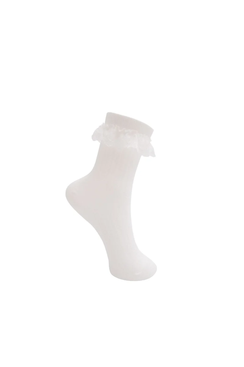 Black Colour - Bcmildred Sock With Lace 8542 - White