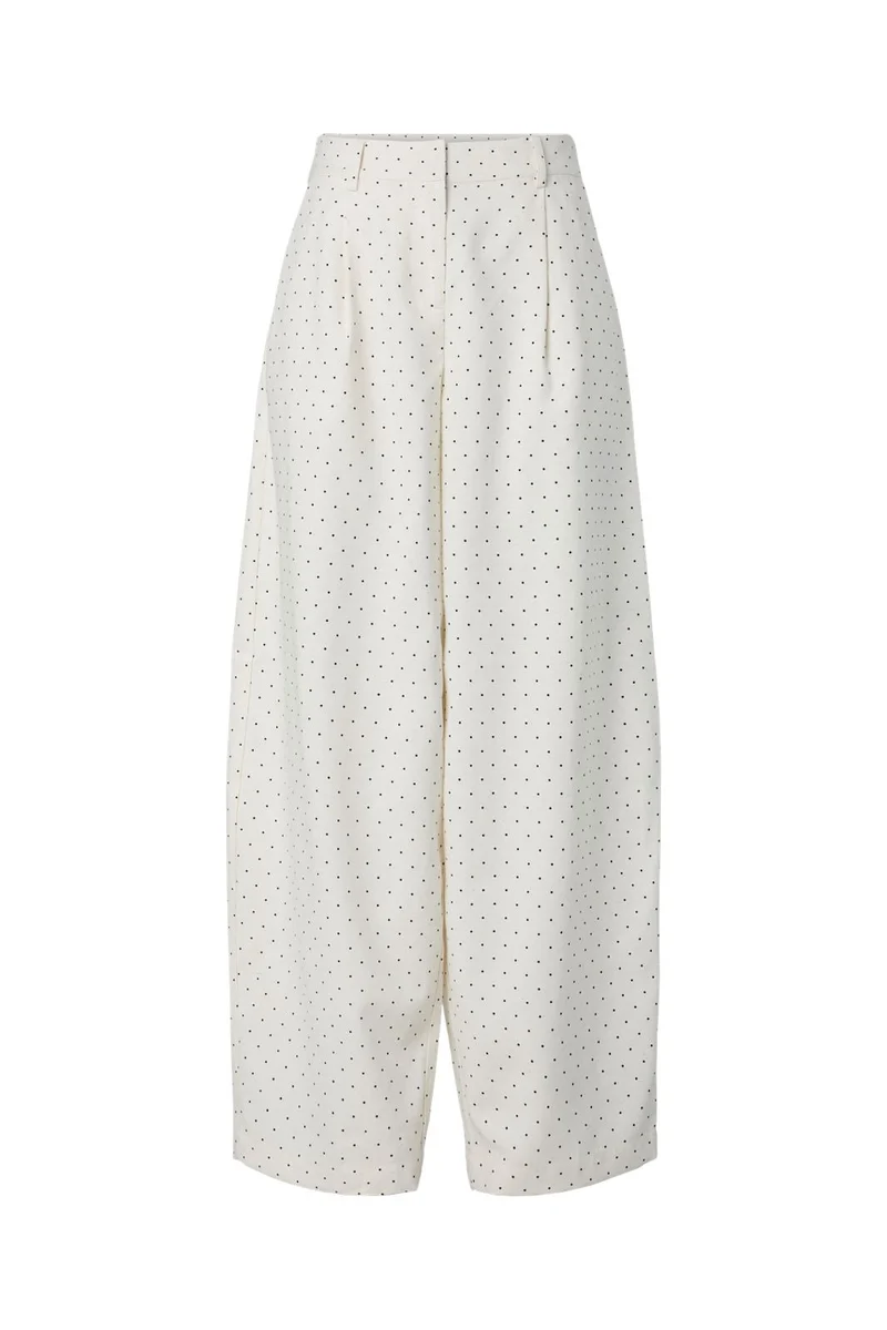 YAS - Yasdotly Barrel Pant - 5067493 Star White W. Black Dots