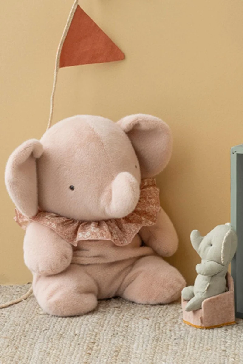 Maileg - Elefant, Plys, Stor - Lyserød 16-6997-00