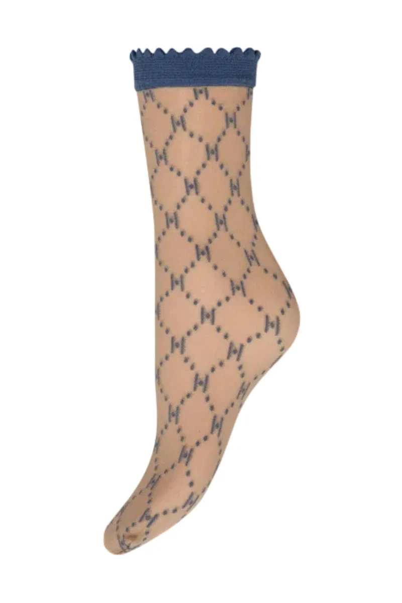 Hype The Detail - Socks Logo 25Den 21113-75 - 5607 - Denim Blå