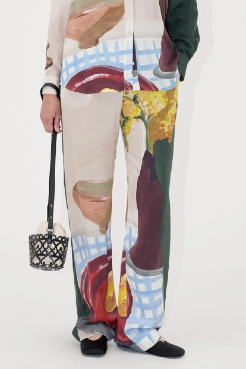 Stine Goya - 2263 Dry Viscose, Elasticated Long Pants sg-ss25-p009-2263p - Lemons On A Plate