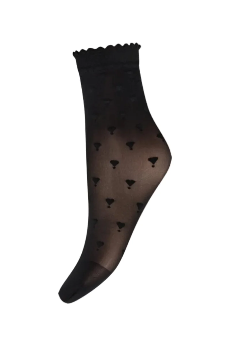 Hype The Detail - Sock Hearts 20D 21085-75 - 1100 - Black