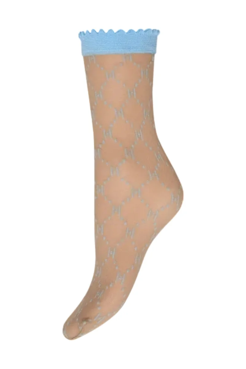 Hype The Detail - Socks Logo 25Den 21113-75 - 5505 - Lyseblå