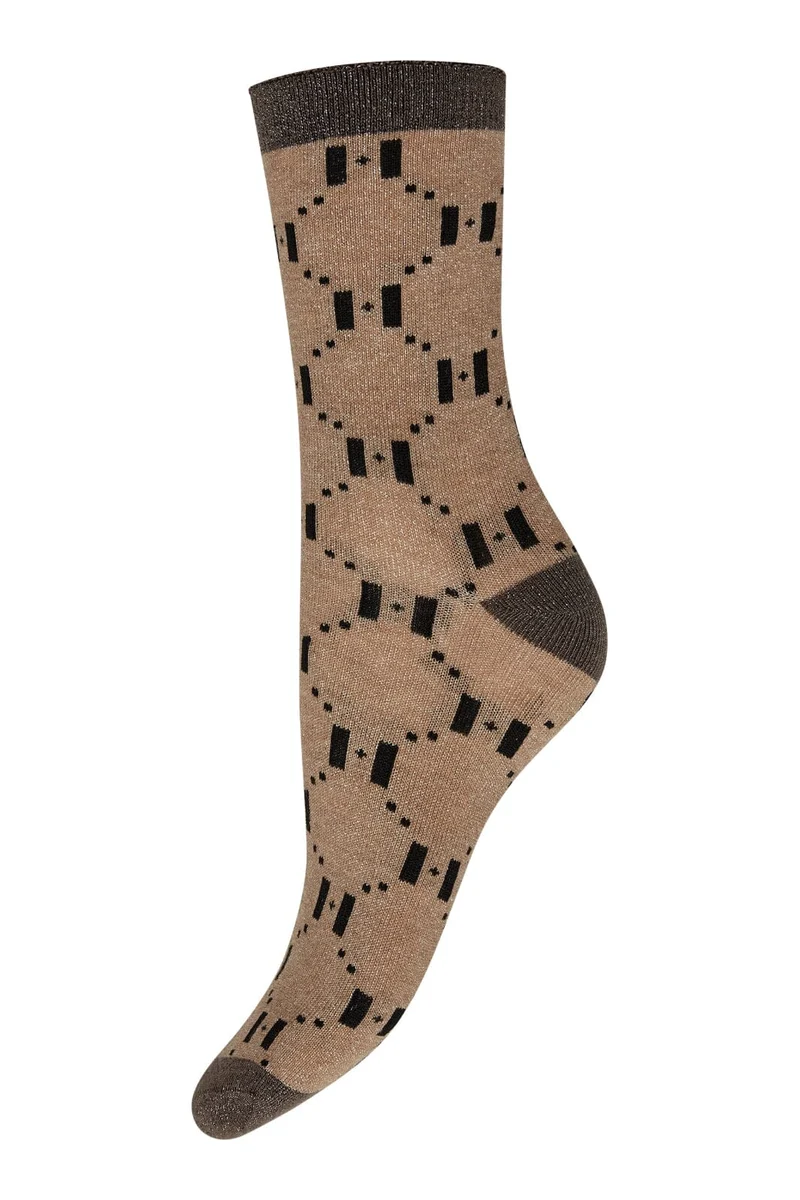 Hype The Detail - Sock W/Lurex 21562-75 - 4345 - Beige